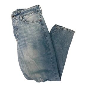 OLD NAVY OG STRAIGHT HIGH WAISTED DISTRESSED WOMEN’S BLUE JEANS SIZE 10